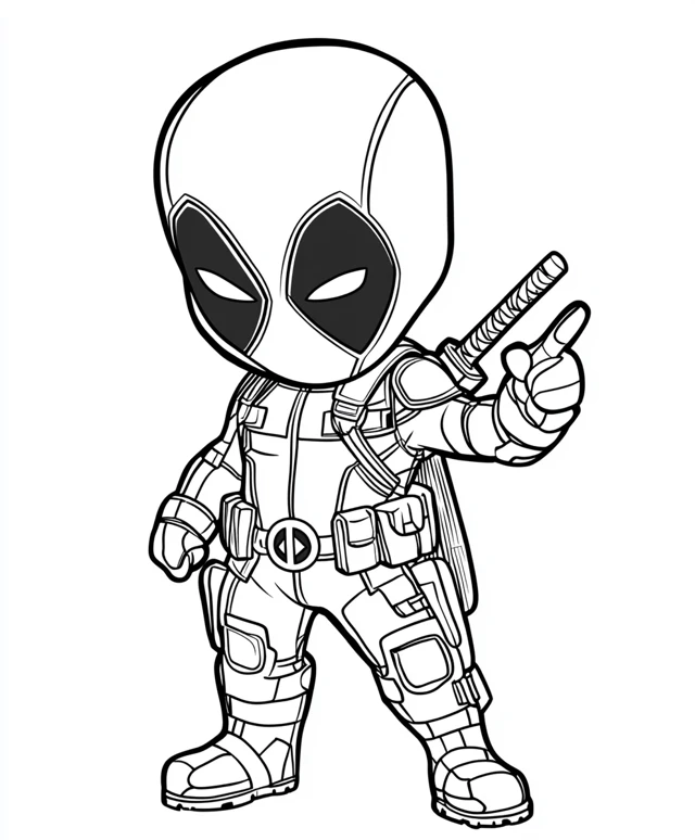 Dibujos para colorear e imprimir Deadpool