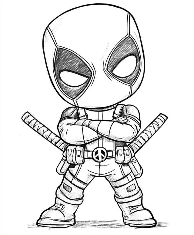 Dibujos para colorear e imprimir Deadpool