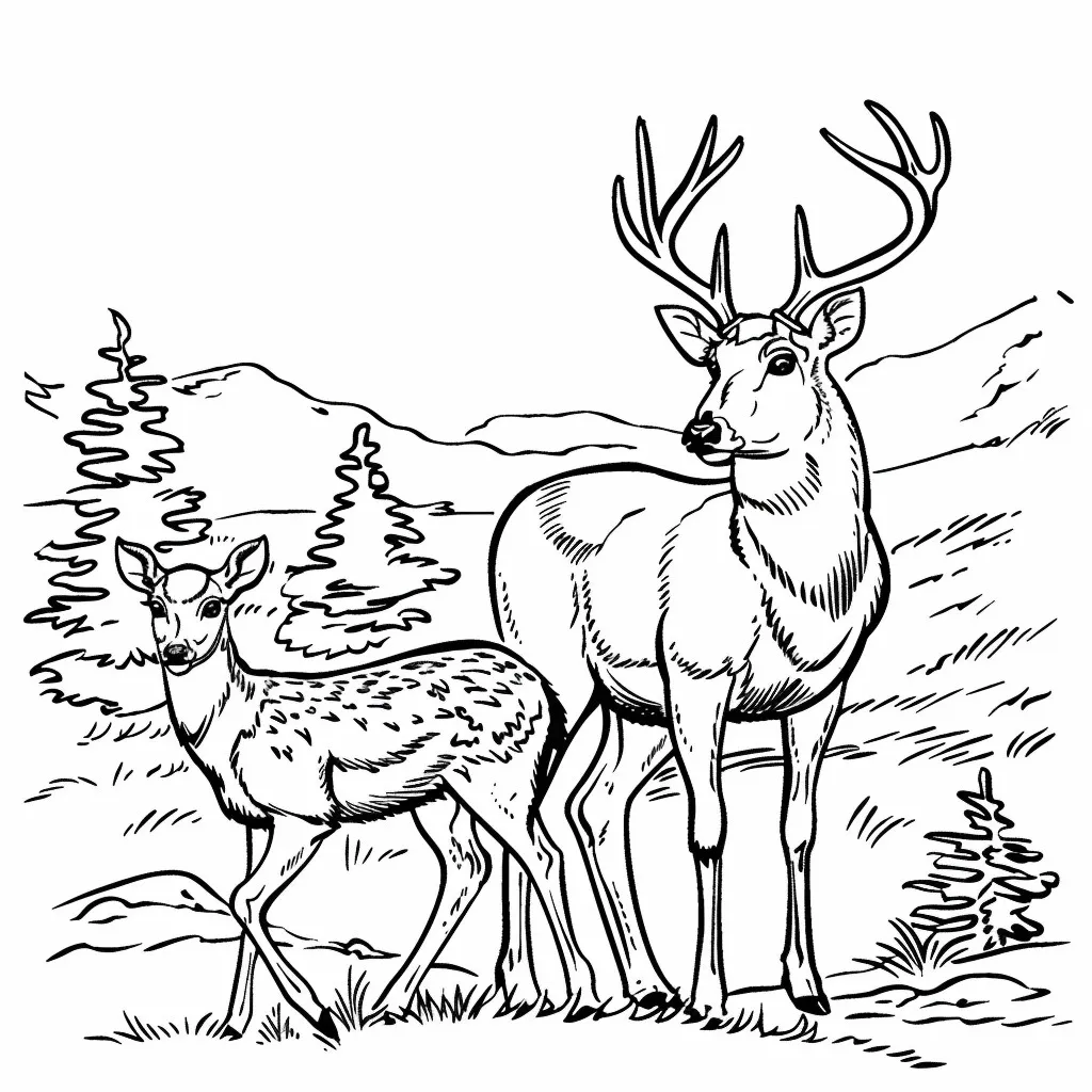 Dibujos para colorear e imprimir Deer