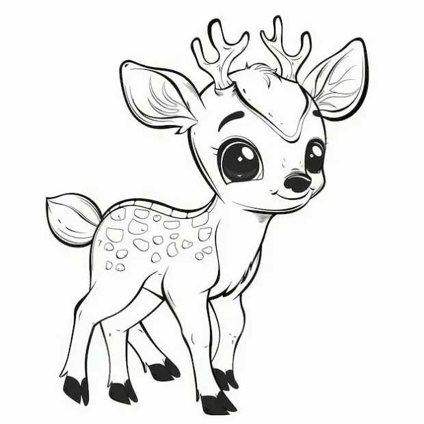 Deer coloring pages 55