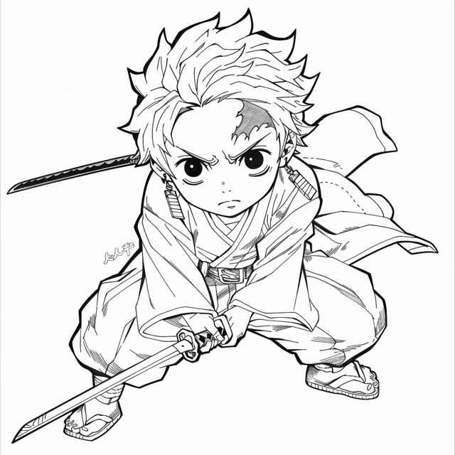 Dibujos para colorear e imprimir Demon Slayer