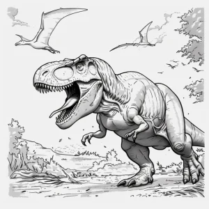 Dinosaurs coloring pages 44