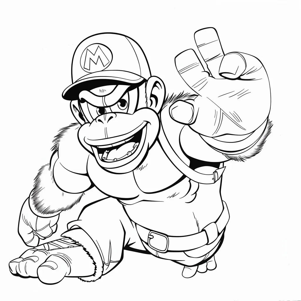 Donkey Kong coloring pages 34