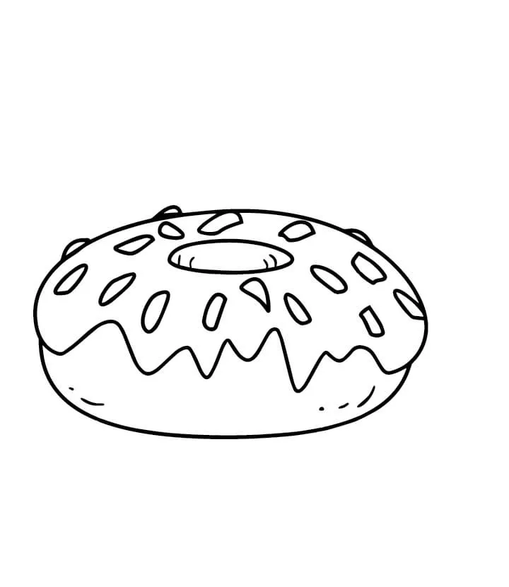 Dibujos para colorear e imprimir Donut