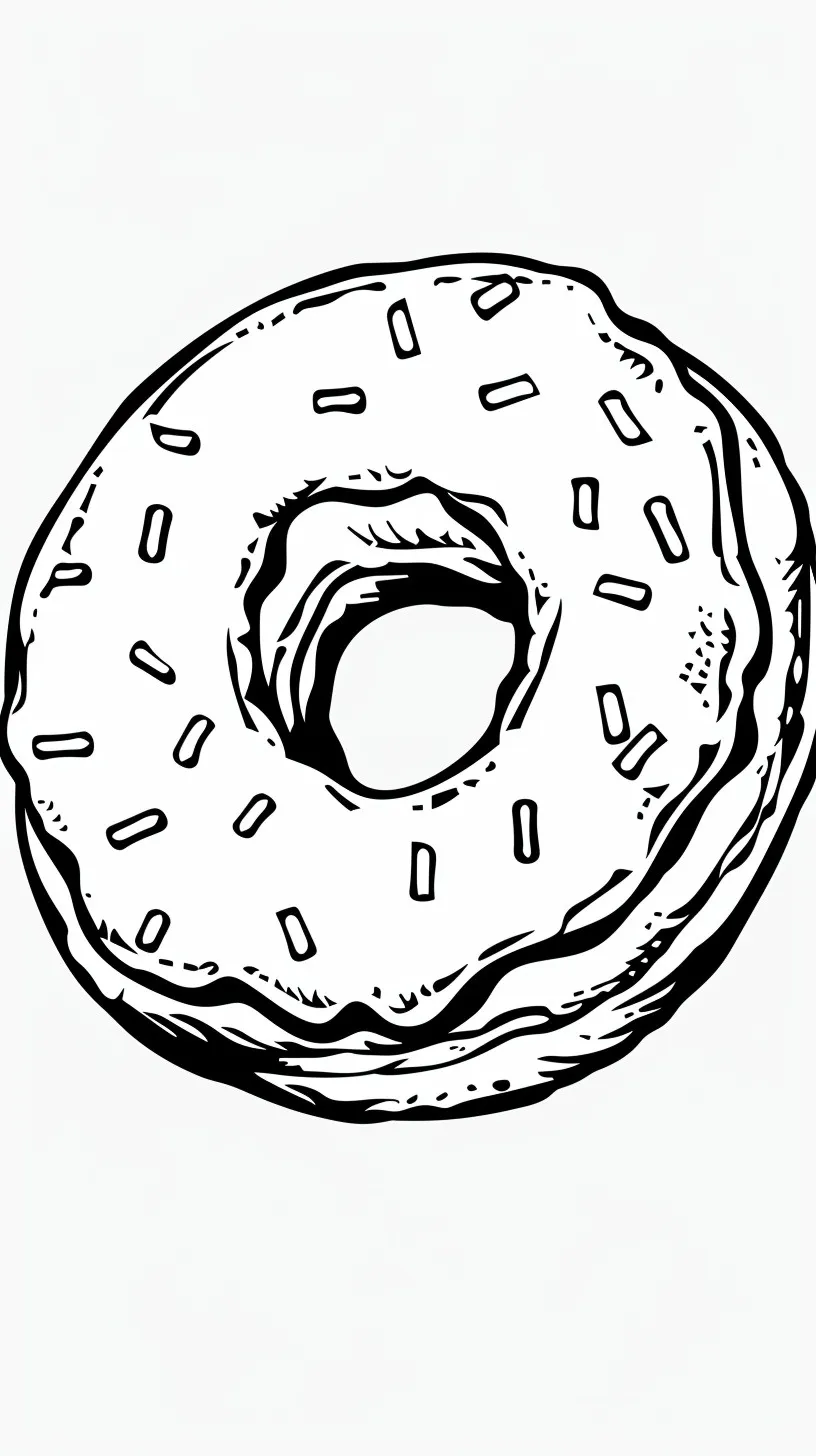 Dibujos para colorear e imprimir Donut