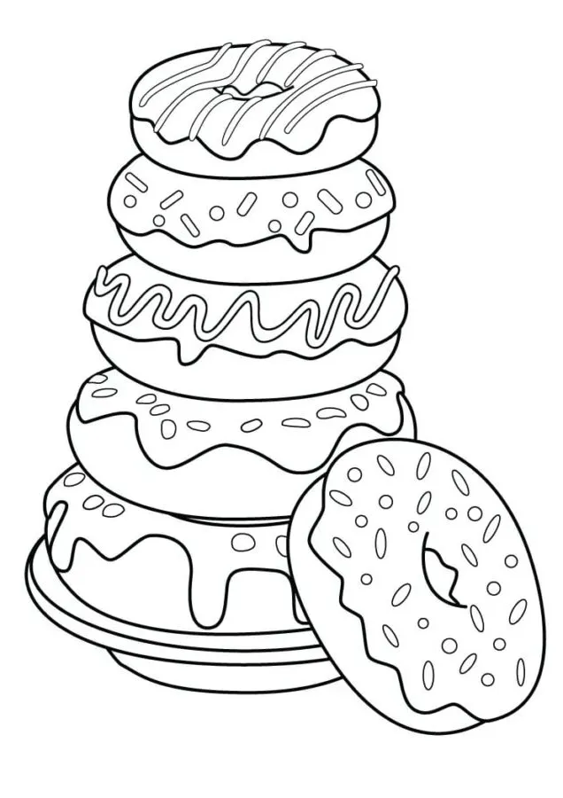 Dibujos para colorear e imprimir Donut