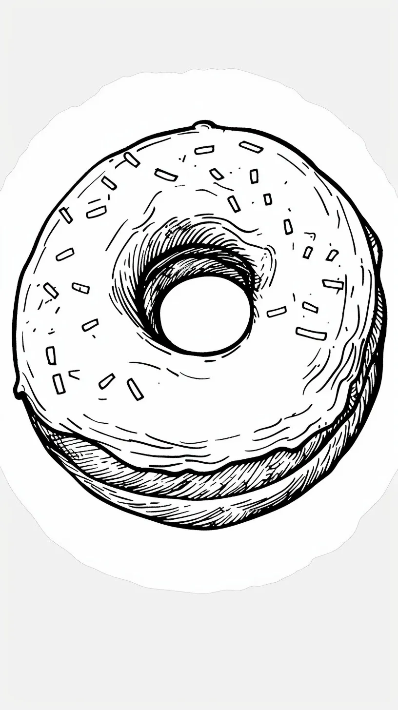 Dibujos para colorear e imprimir Donut