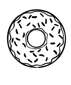 Donut coloring pages 21