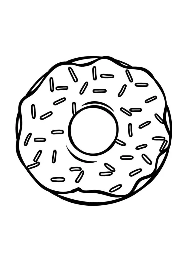 Dibujos para colorear e imprimir Donut