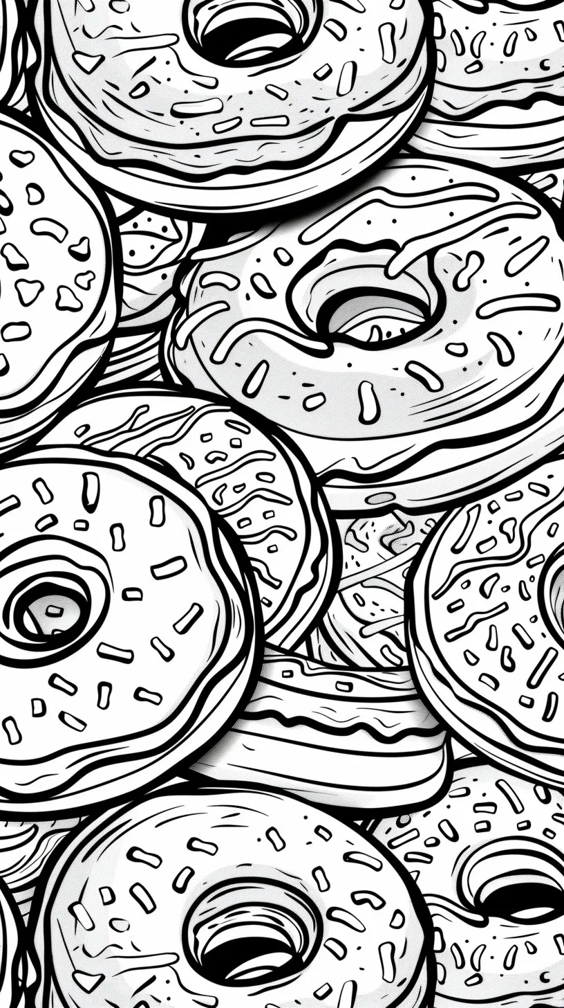 Dibujos para colorear e imprimir Donut