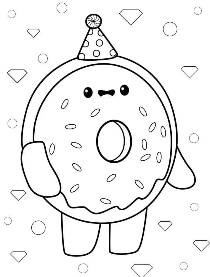 Dibujos para colorear e imprimir Donut