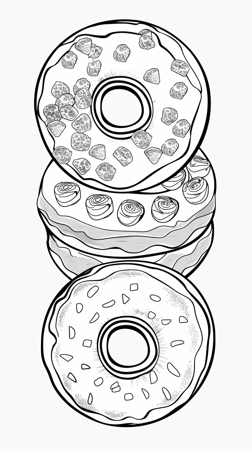 Dibujos para colorear e imprimir Donut