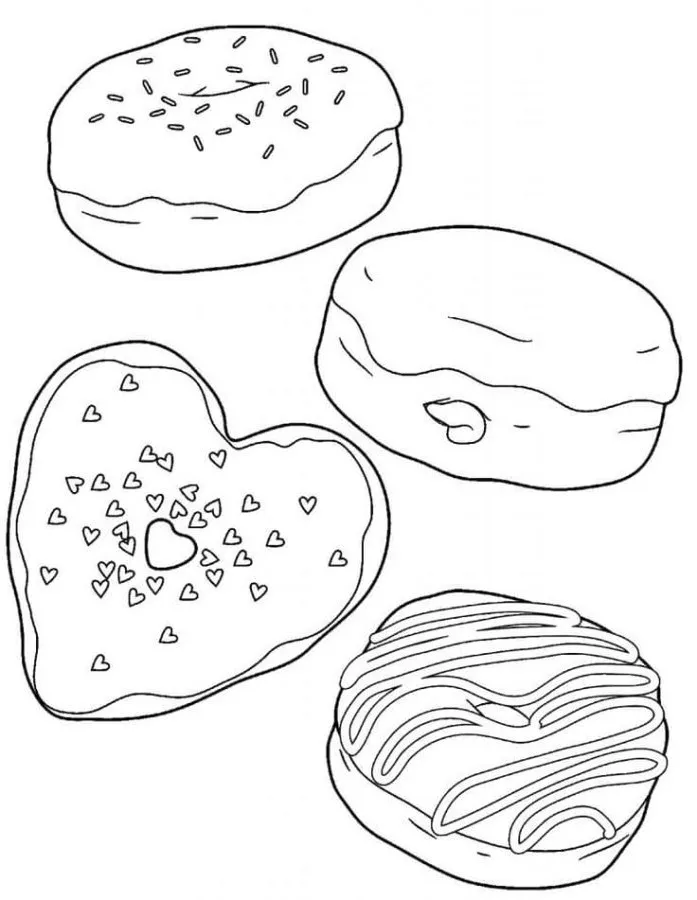 Dibujos para colorear e imprimir Donut