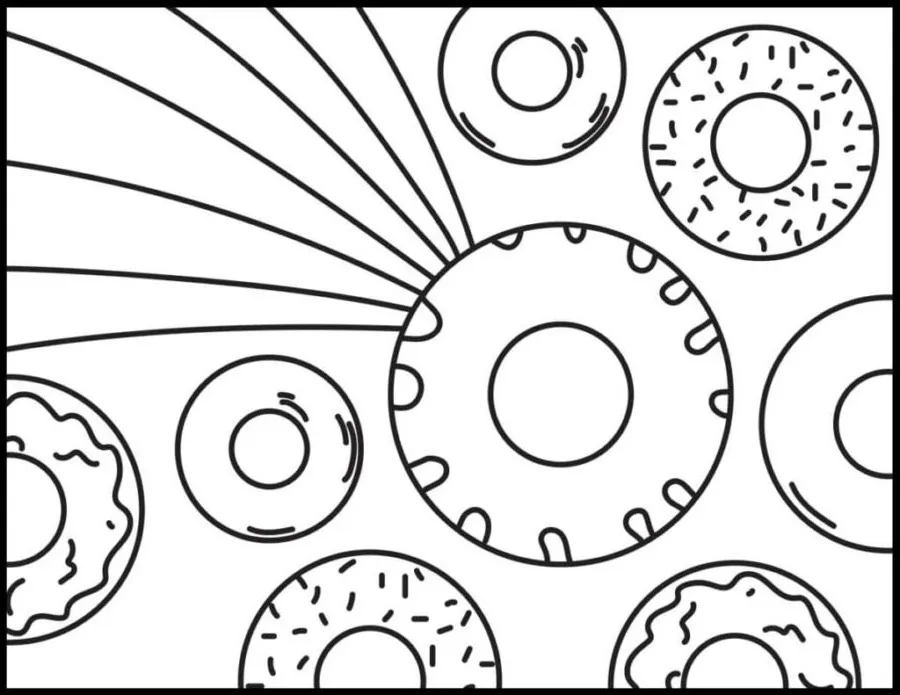 Dibujos para colorear e imprimir Donut