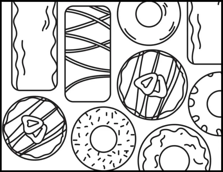 Dibujos para colorear e imprimir Donut