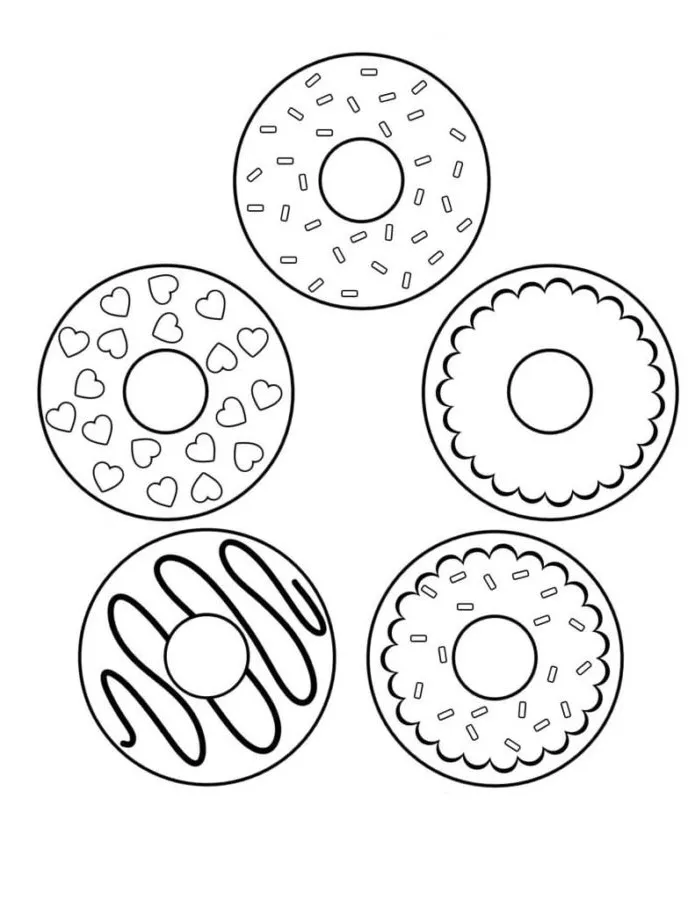 Dibujos para colorear e imprimir Donut