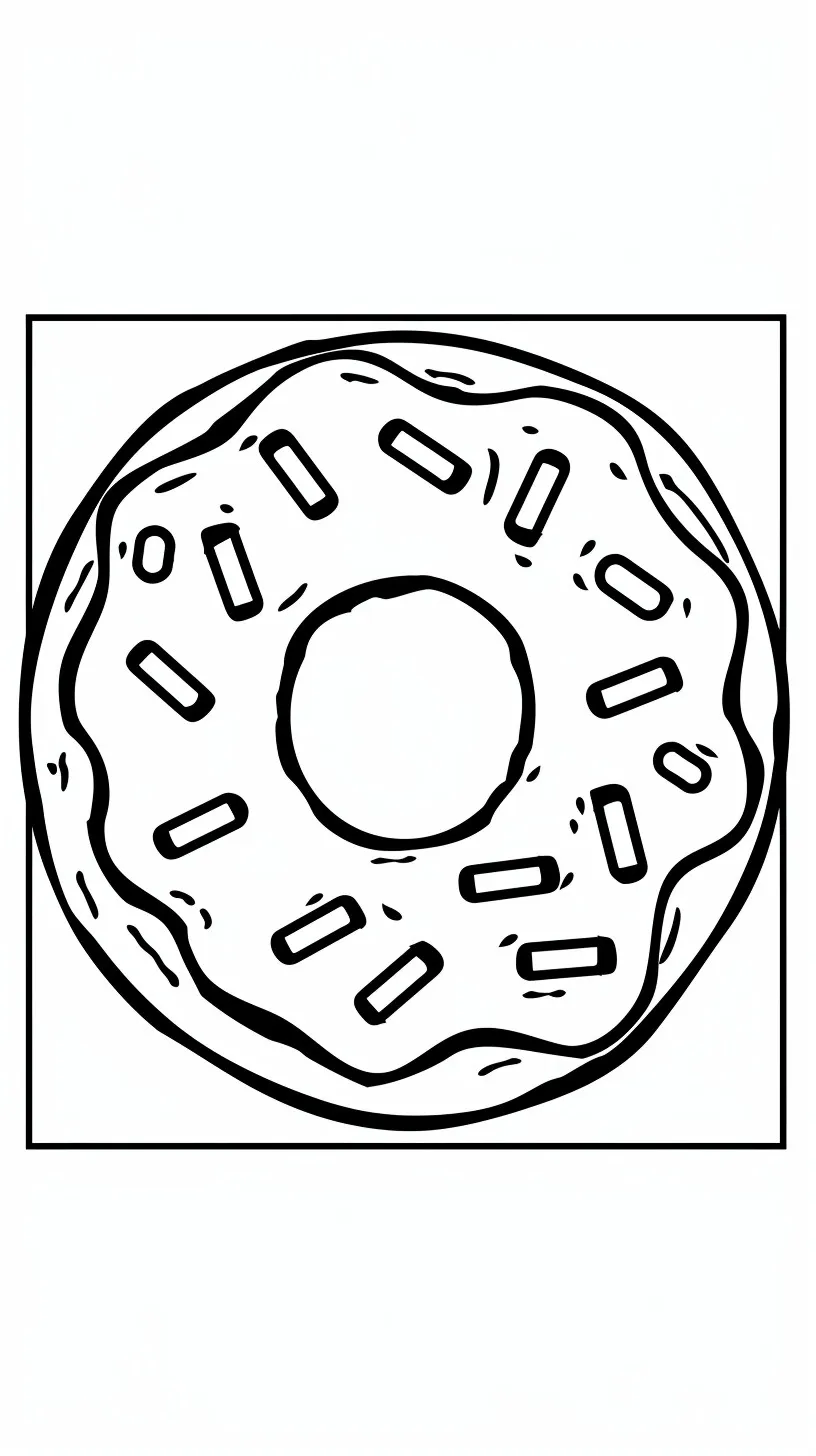 Dibujos para colorear e imprimir Donut