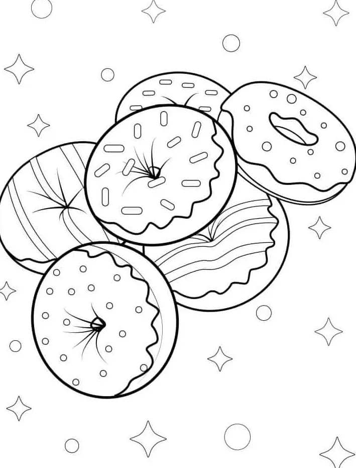 Dibujos para colorear e imprimir Donut