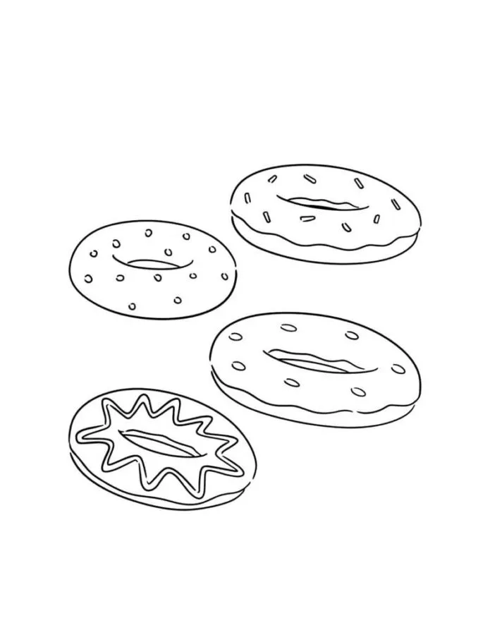 Dibujos para colorear e imprimir Donut