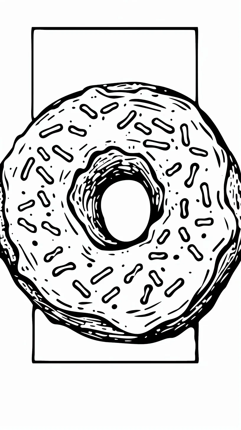 Dibujos para colorear e imprimir Donut