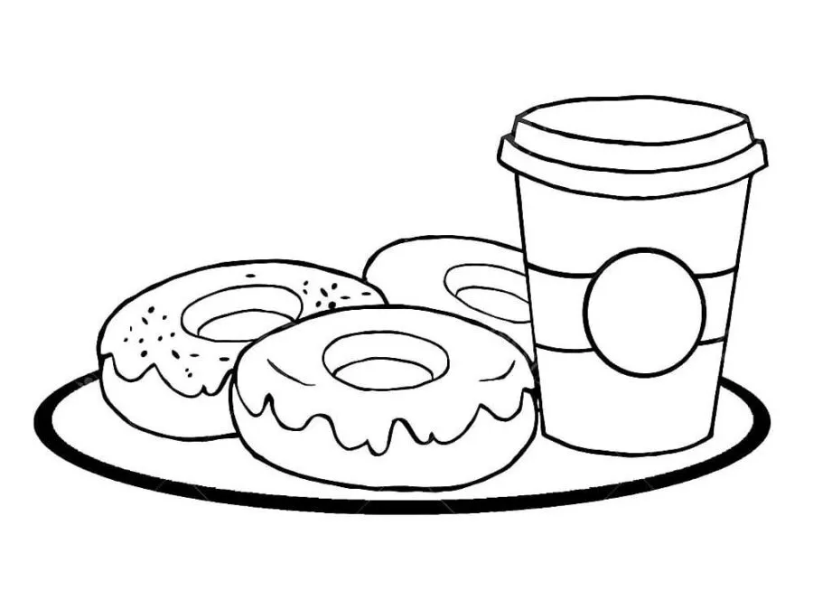 Dibujos para colorear e imprimir Donut