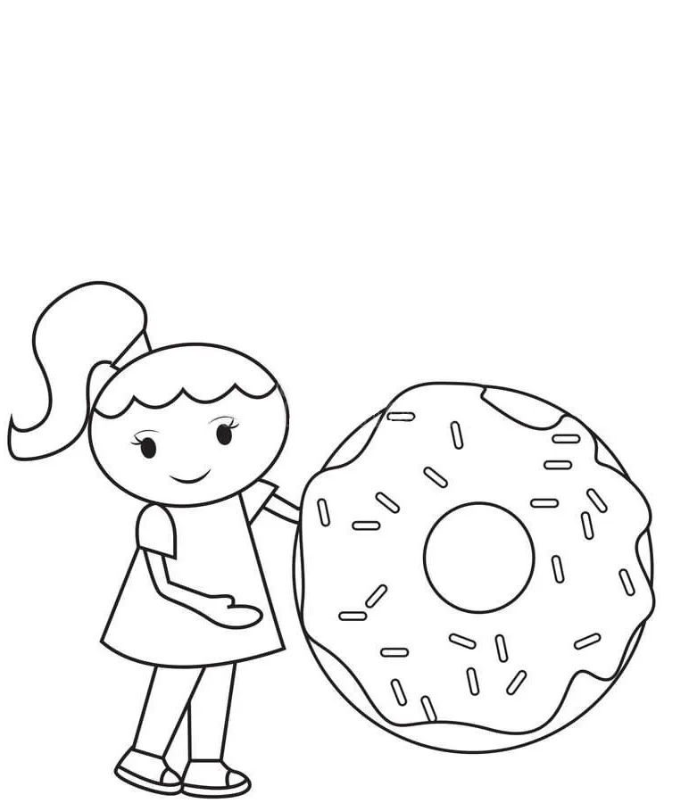 Dibujos para colorear e imprimir Donut