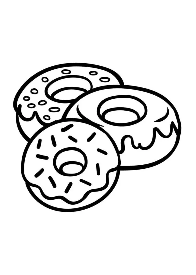 Dibujos para colorear e imprimir Donut