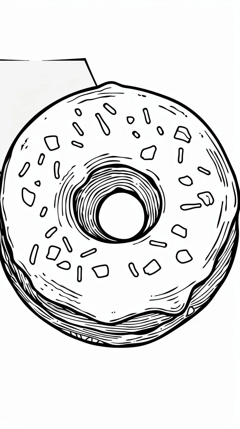 Dibujos para colorear e imprimir Donut