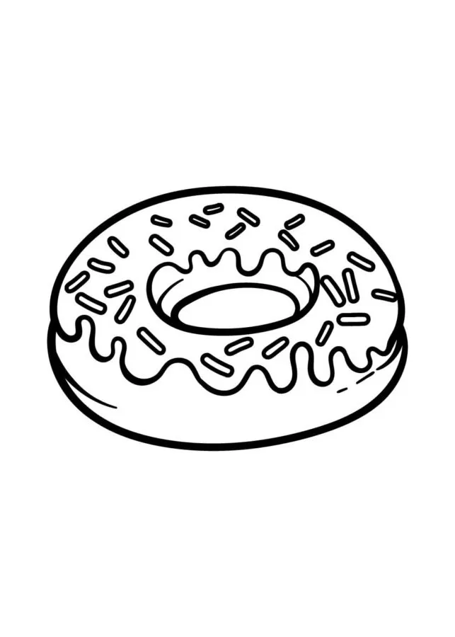 Dibujos para colorear e imprimir Donut