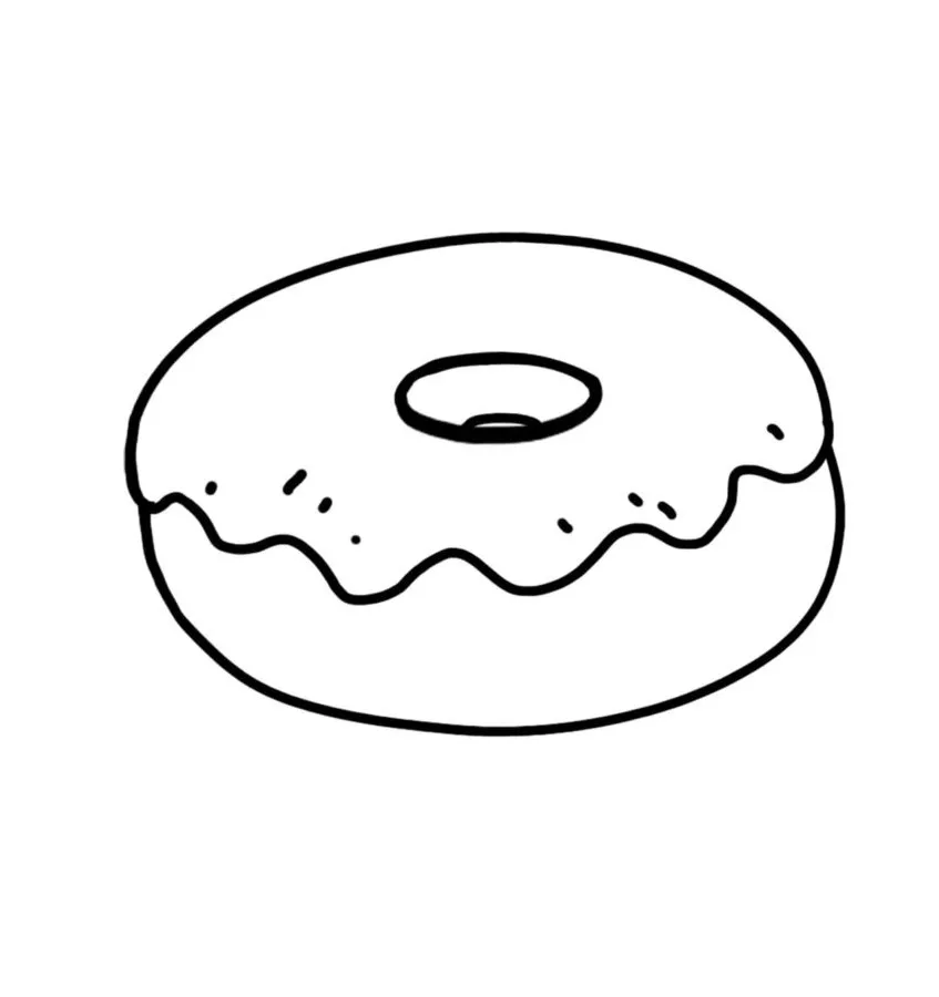 Dibujos para colorear e imprimir Donut