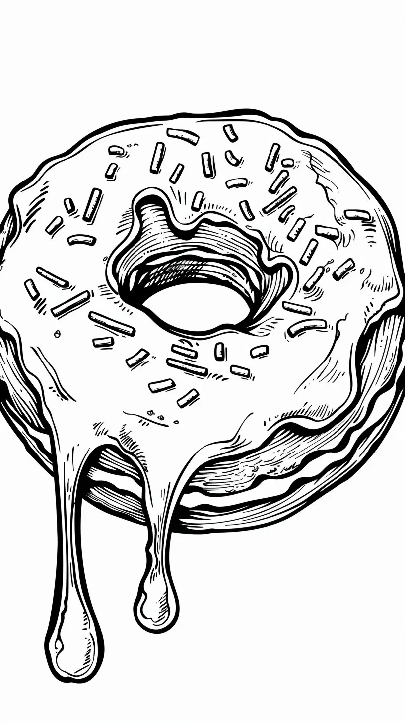 Dibujos para colorear e imprimir Donut