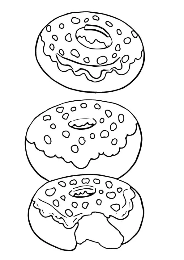 Dibujos para colorear e imprimir Donut