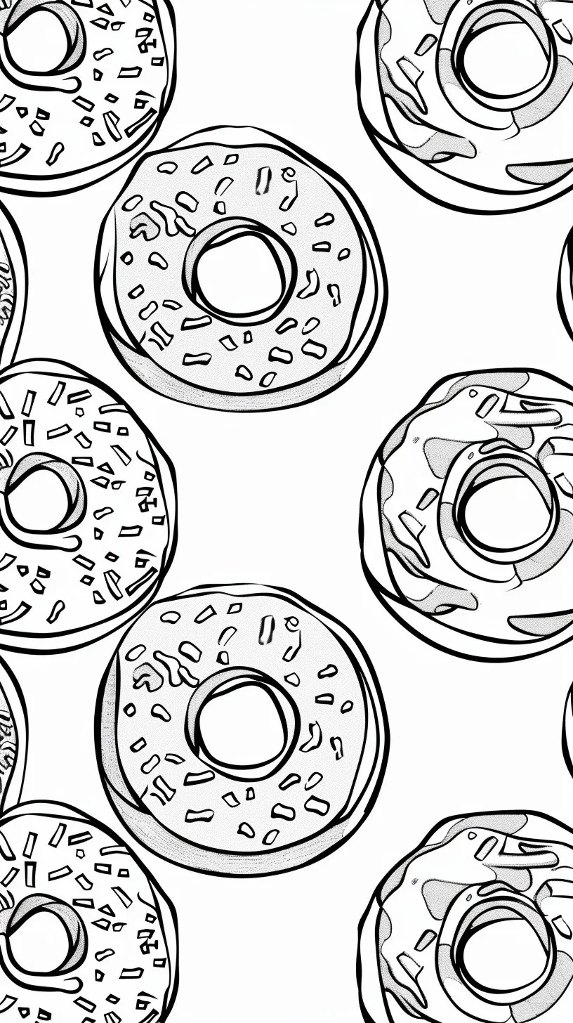 Dibujos para colorear e imprimir Donut