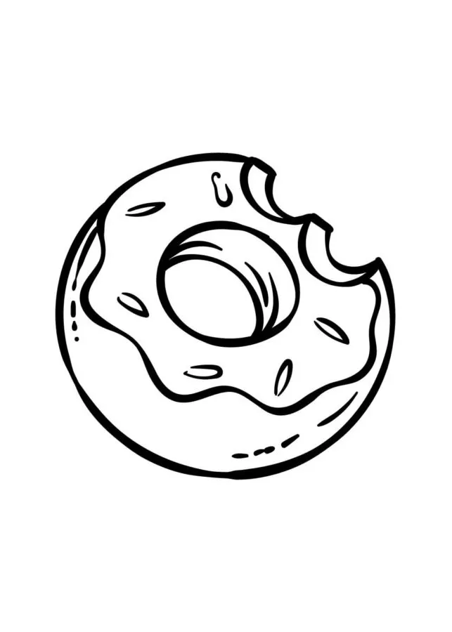 Dibujos para colorear e imprimir Donut