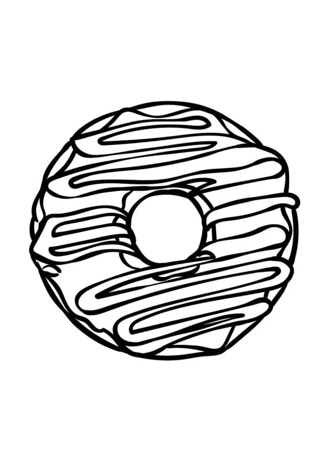 Dibujos para colorear e imprimir Donut