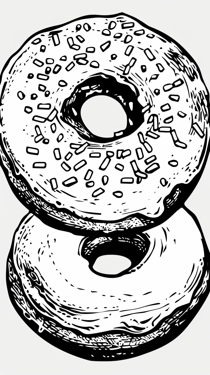 Dibujos para colorear e imprimir Donut