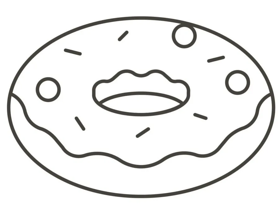 Dibujos para colorear e imprimir Donut