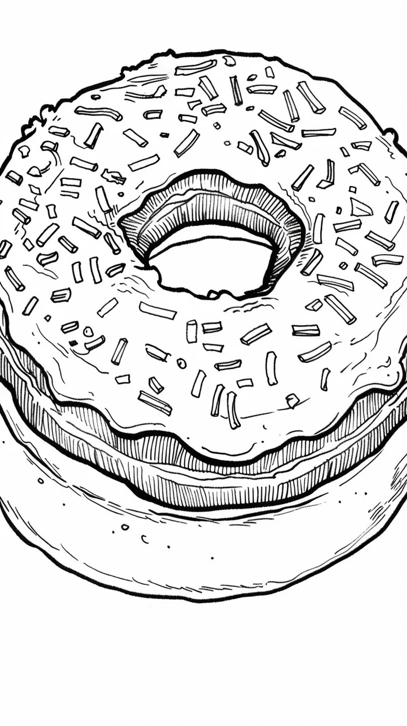 Dibujos para colorear e imprimir Donut