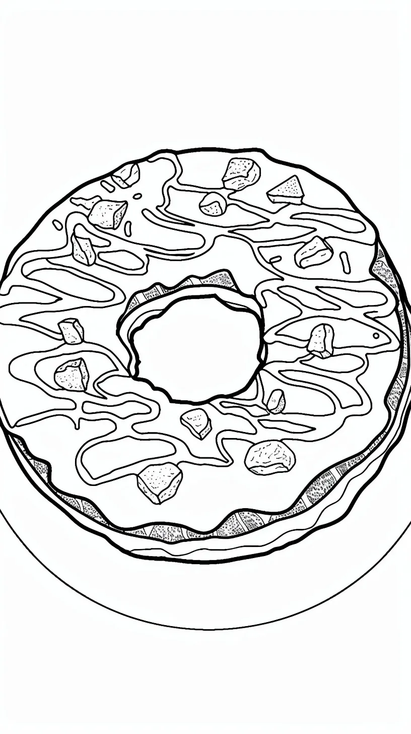 Dibujos para colorear e imprimir Donut