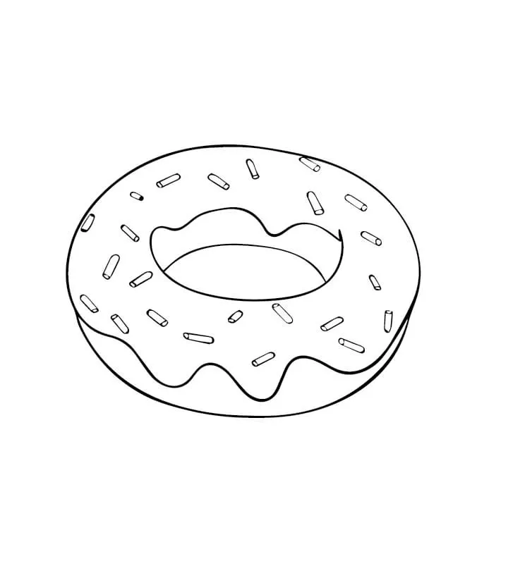 Dibujos para colorear e imprimir Donut