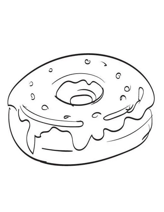 Dibujos para colorear e imprimir Donut