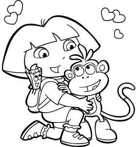 Dora coloring pages 5