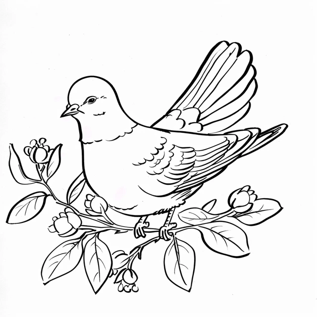 Dove coloring pages 7