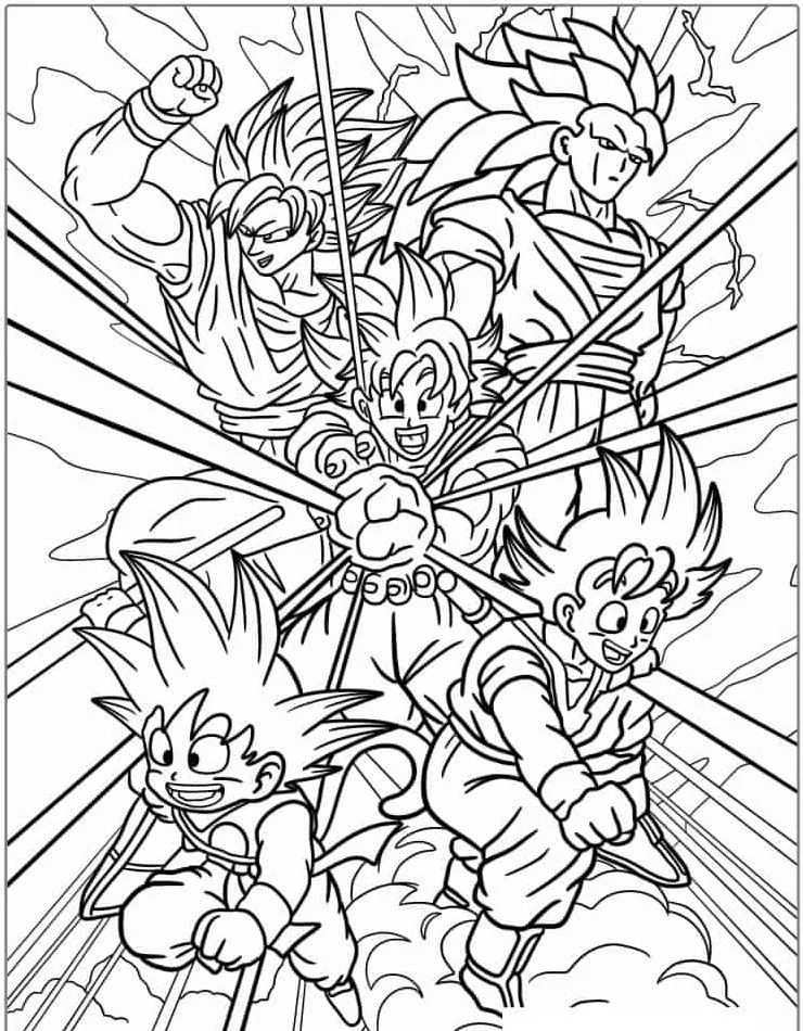 Dibujos para colorear e imprimir Dragon Ball Z