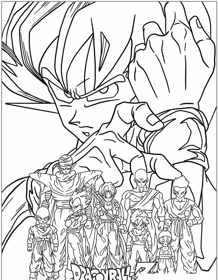 Dibujos para colorear e imprimir Dragon Ball Z