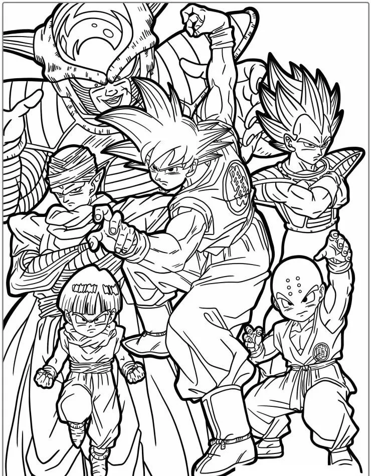 Dibujos para colorear e imprimir Dragon Ball Z