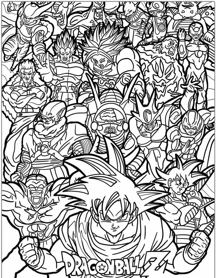 Dibujos para colorear e imprimir Dragon Ball Z