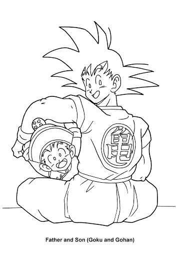 Dibujos para colorear e imprimir Dragon Ball Z