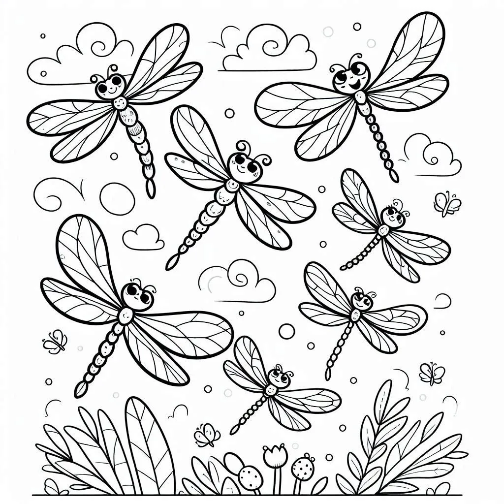 Dibujos para colorear e imprimir Dragonfly