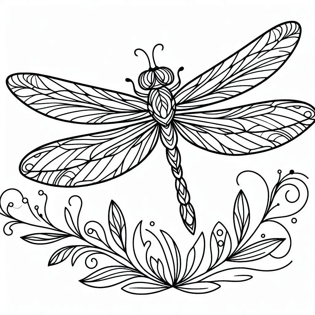 Dibujos para colorear e imprimir Dragonfly